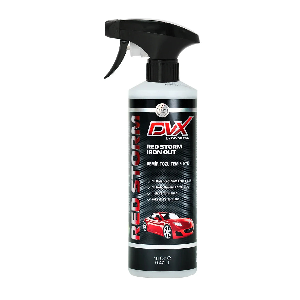 DVX Red Storm Iron Fallout Remover for car paint and wheels