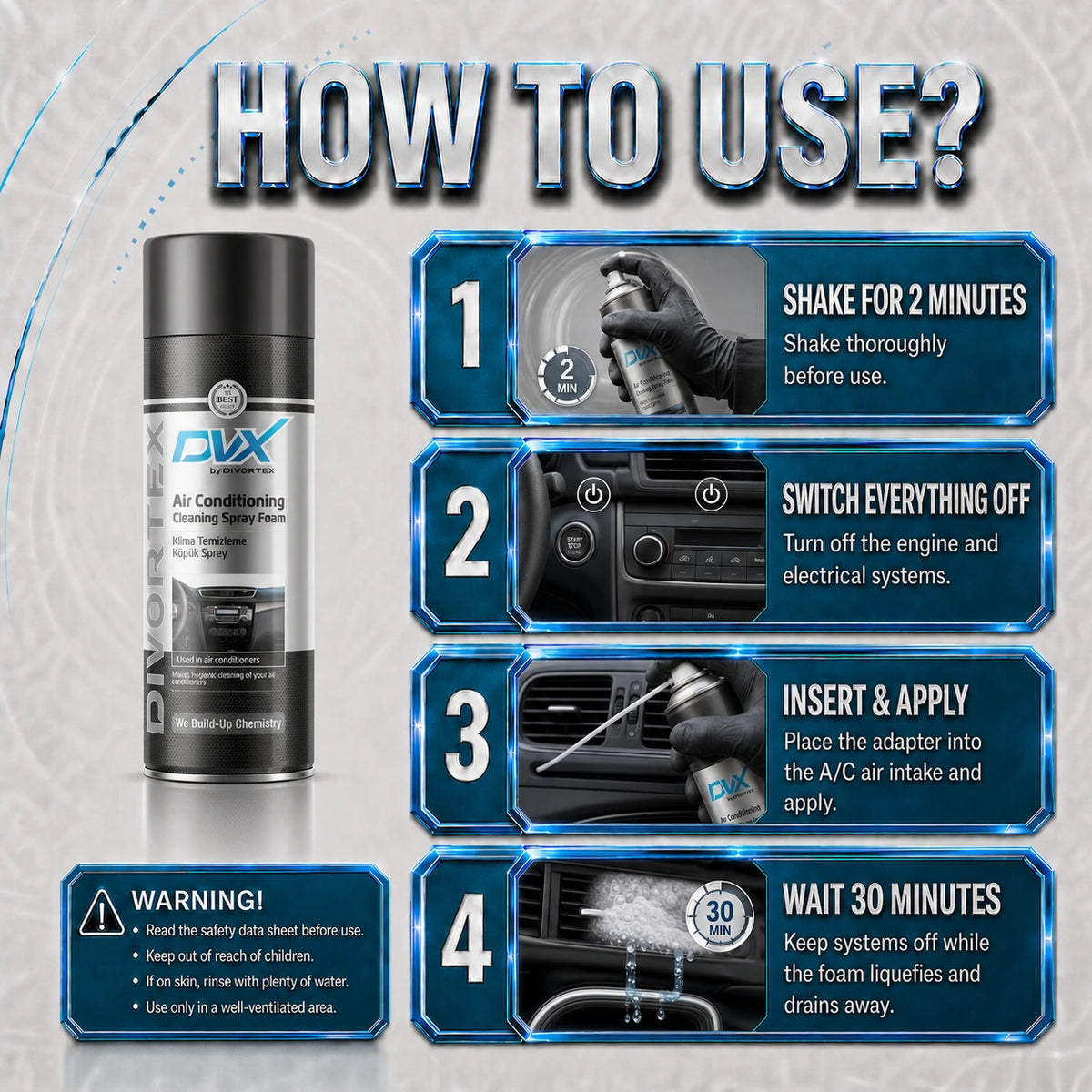 Ac Cleaner Foam Sprey 400 ML - how to use