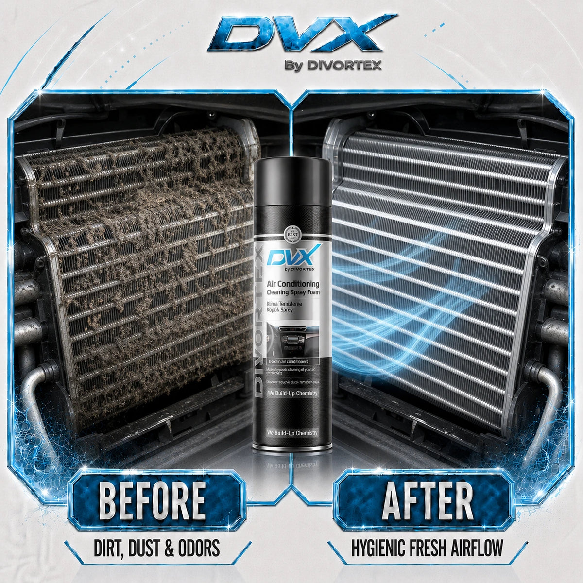 Ac Cleaner Foam Sprey 400 ML - before and after
