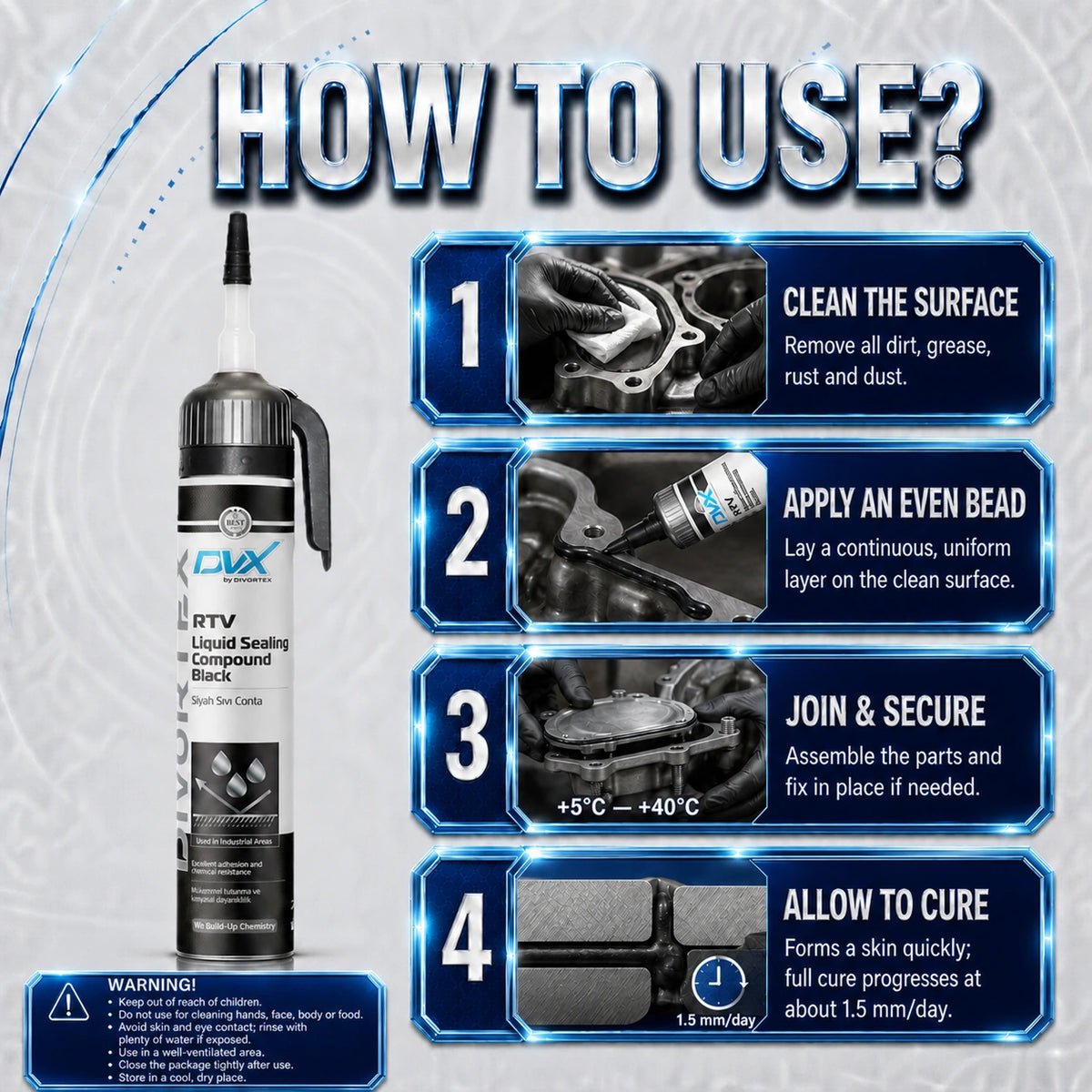 Liquid Gasket Sealant 200 ML - how to use | Black