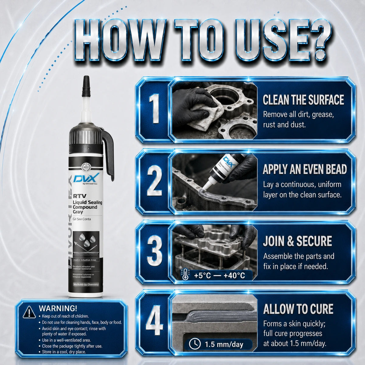 Liquid Gasket Sealant 200 ML - how to use | Gray