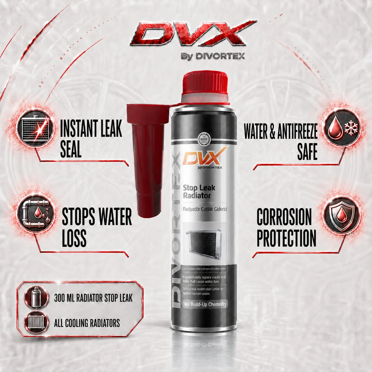 Radiator Leak Stok 300 ML - features