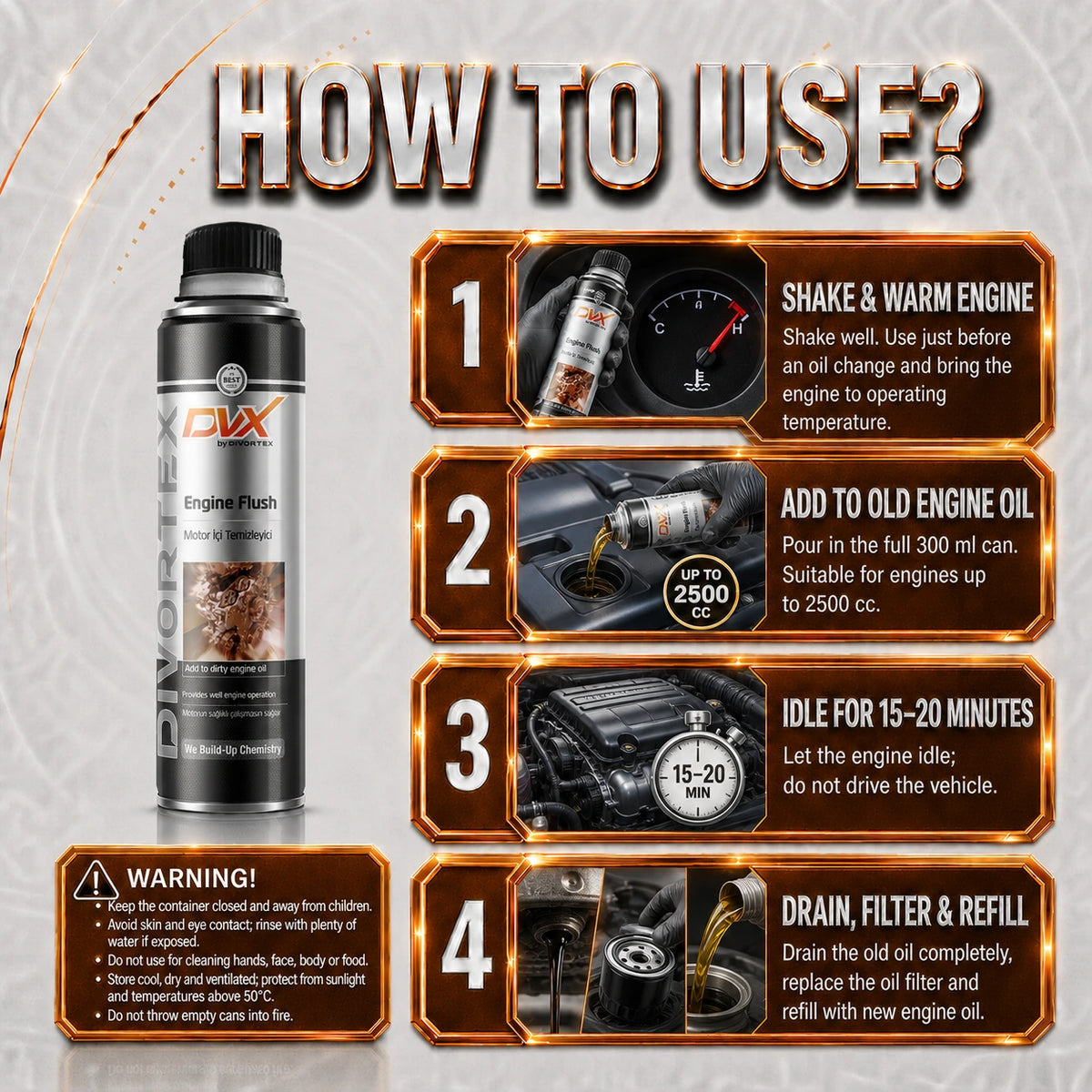 Engine Flush 300 ML - how to use