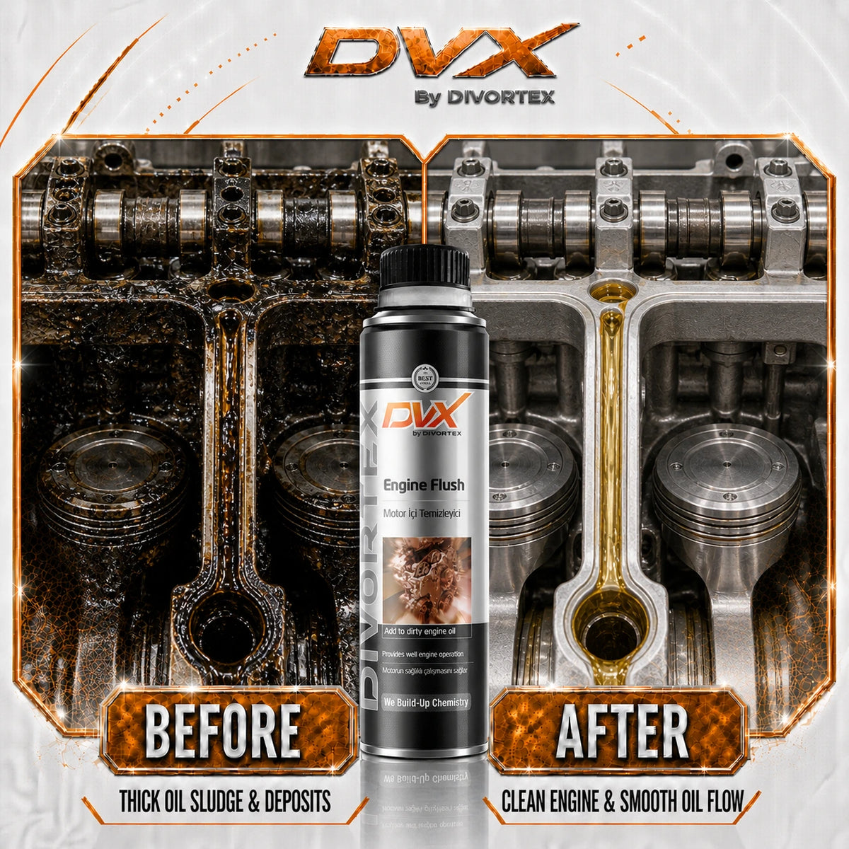 Engine Flush 300 ML - before and after