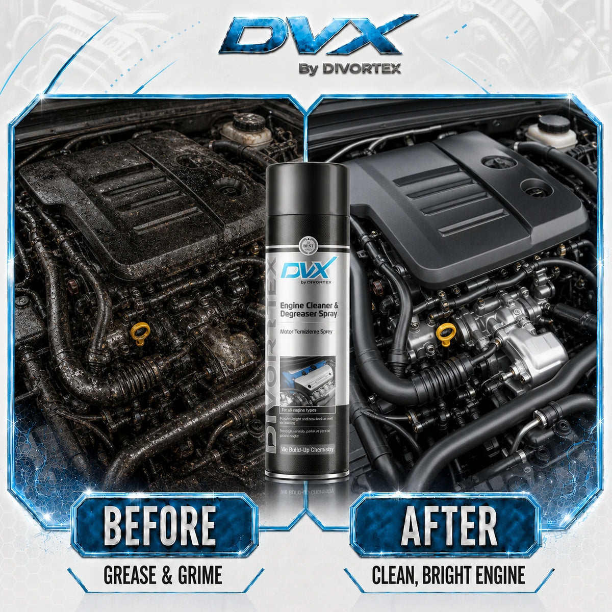 Engine Cleaning Sprey - before and after
