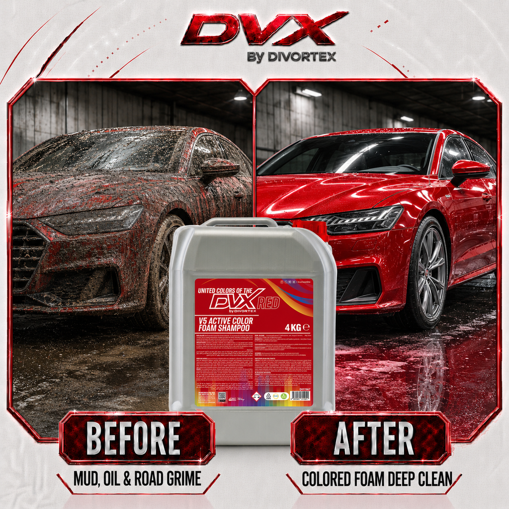 United Colors Active Foam Car Wash Shampoo - before and after | Red