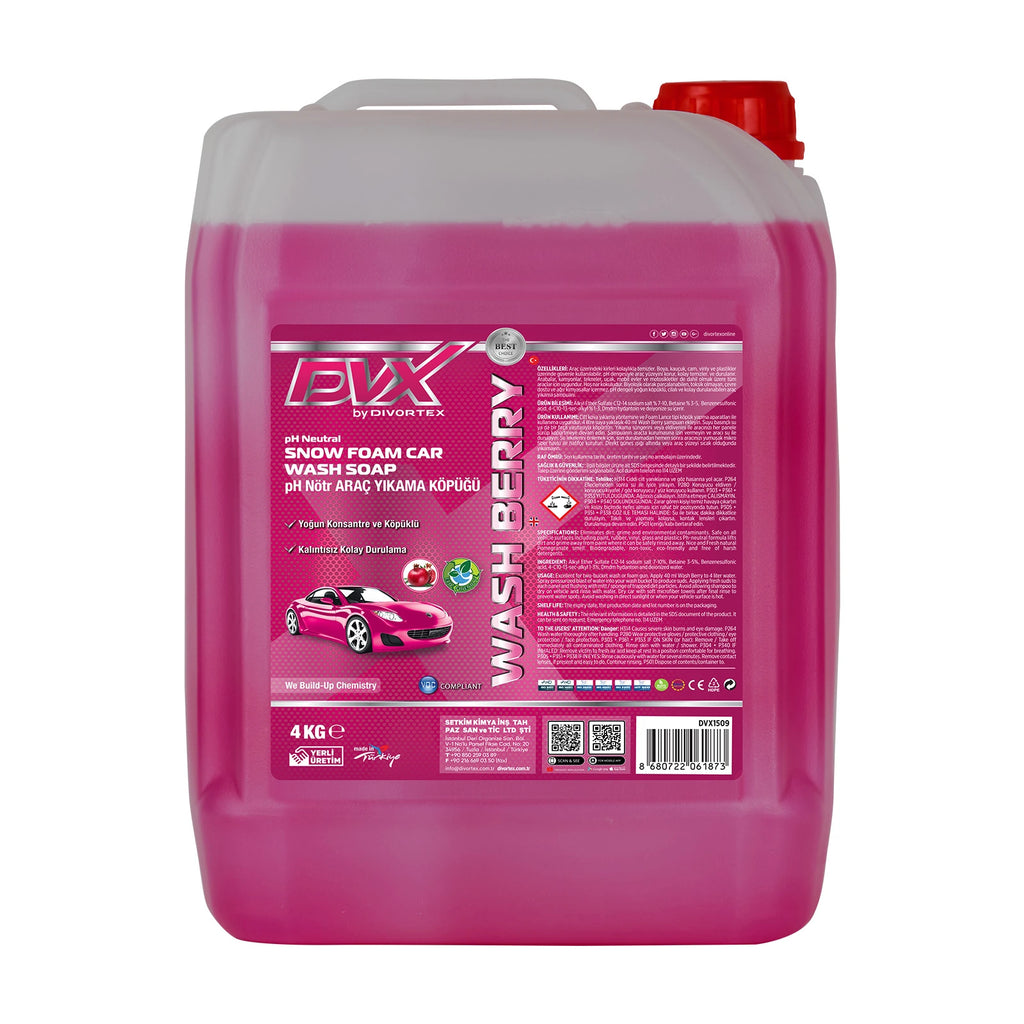 DVX Wash & Berry car shampoo bottle - product