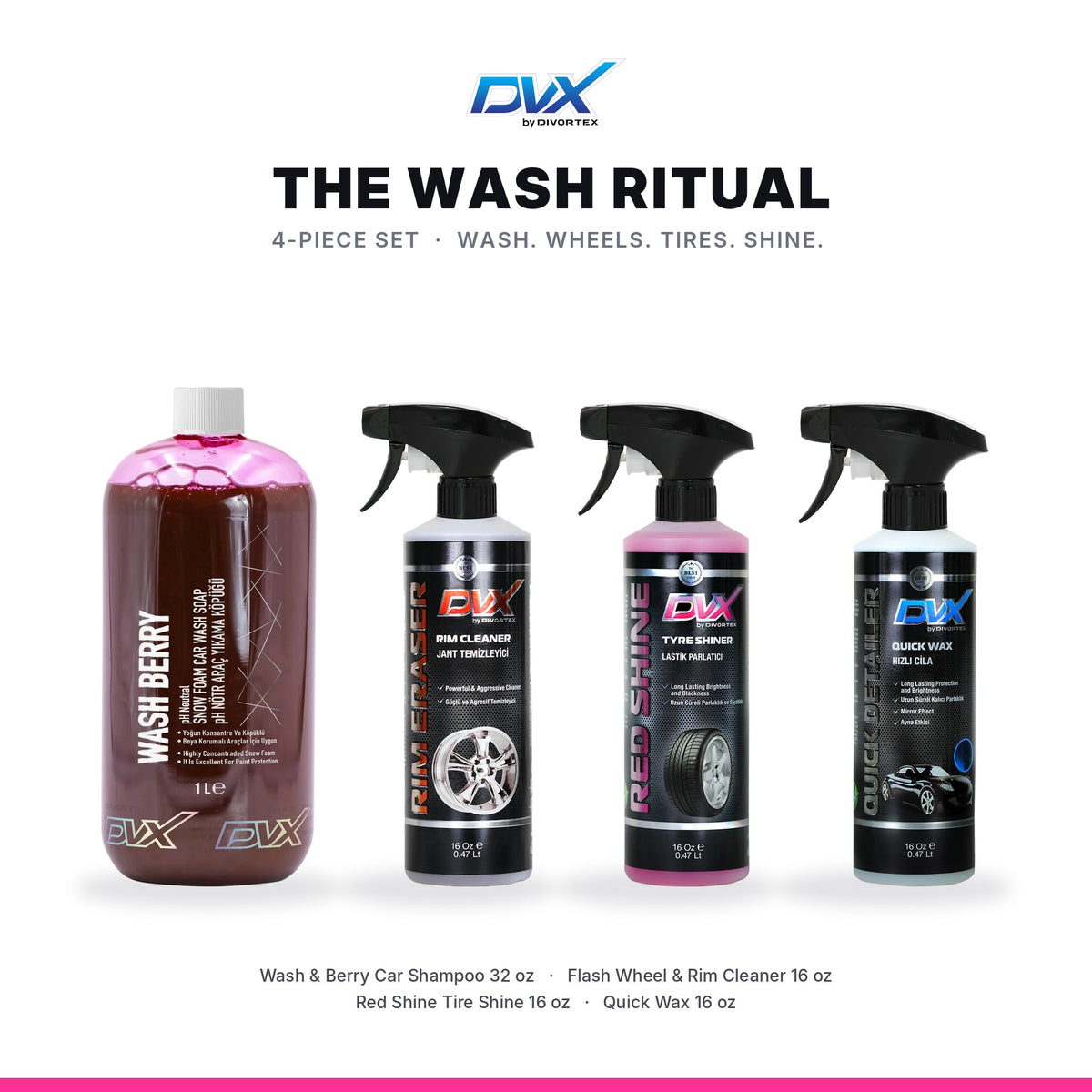 The Wash Ritual – 4-Piece Car Wash Set