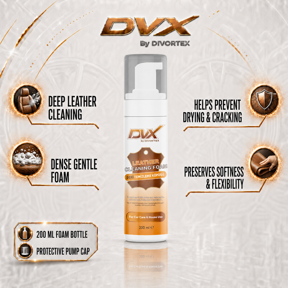 Leather Cleaning Foam (6.8 oz)