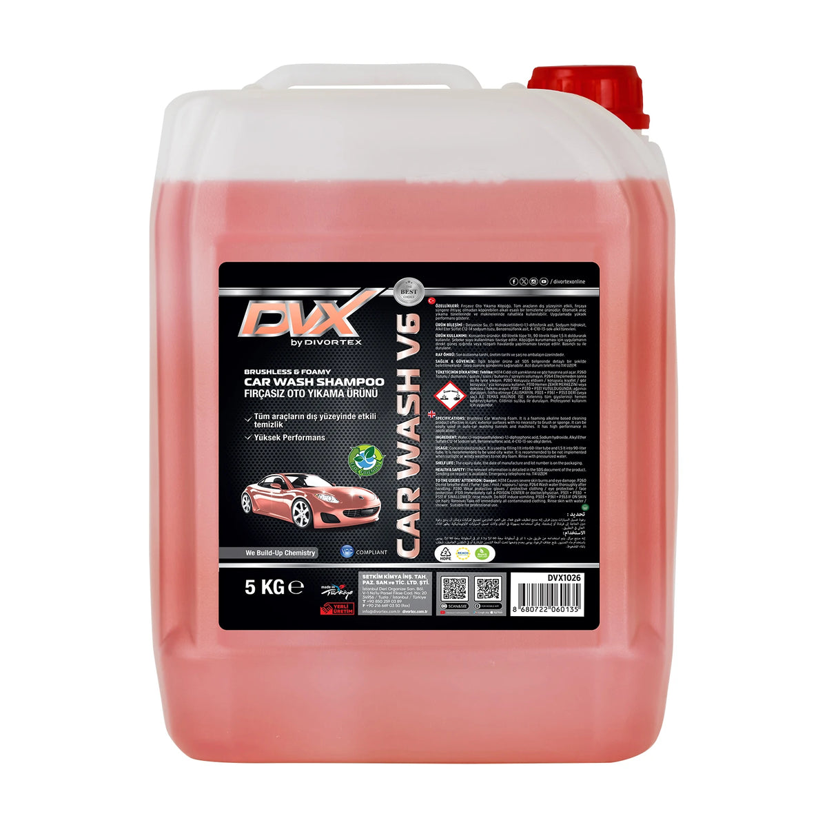 DVX Car Wash V6 brushless touchless car shampoo (1.15 gal)